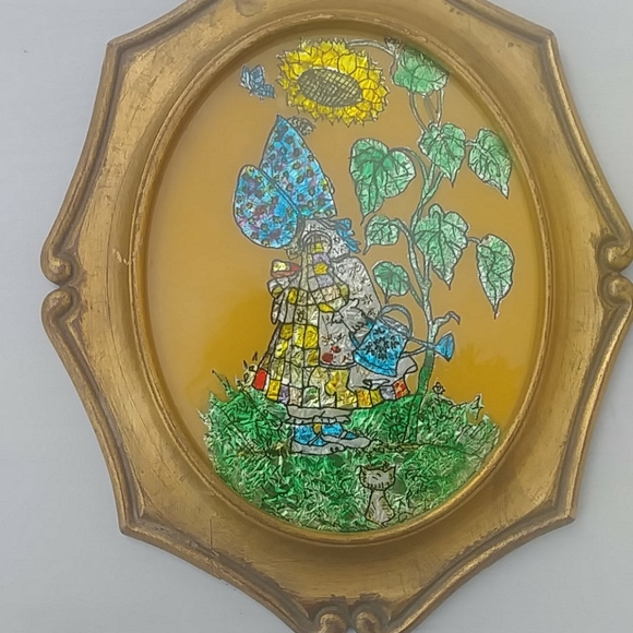 Vintage Foil Art Framed Wall Plaques - Picture 2 of 8